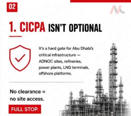 CICPA approval is mandatory for ADNOC and Abu Dhabi critical infrastructure projects